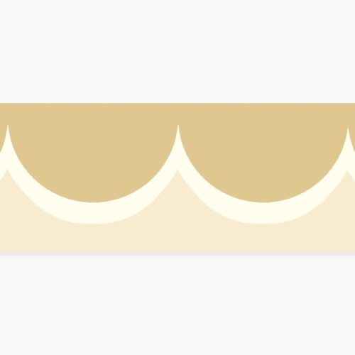 Scallop Trim Wallpaper - Linen