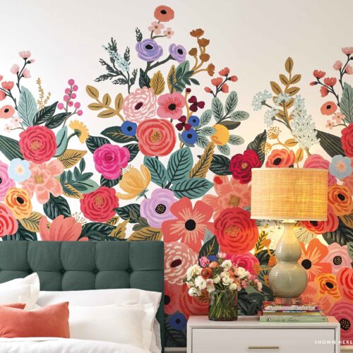 Alternative view of Garden Party Wallpaper Mural Sample - Rose Multi