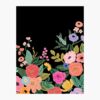 Garden Party Wallpaper Mural Sample - Black