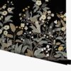 Peacock Wallpaper Mural - Black