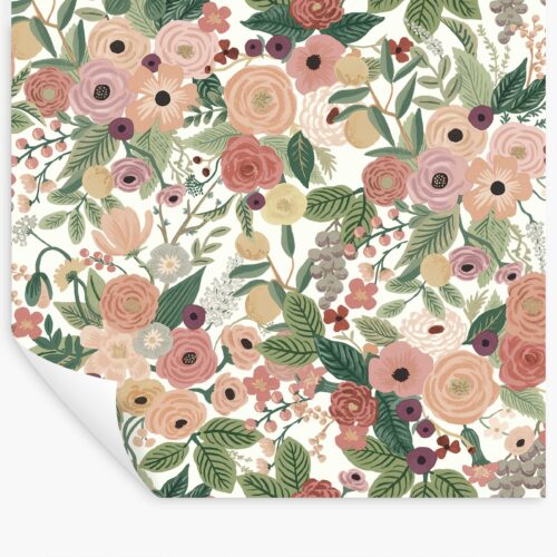 Garden Party Peel & Stick Wallpaper - Burgundy Multi