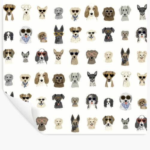 Dog Days Peel & Stick Wallpaper - White Multi