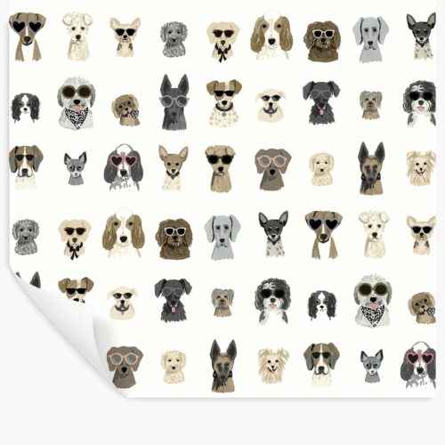 Dog Days Peel & Stick Wallpaper - Grey