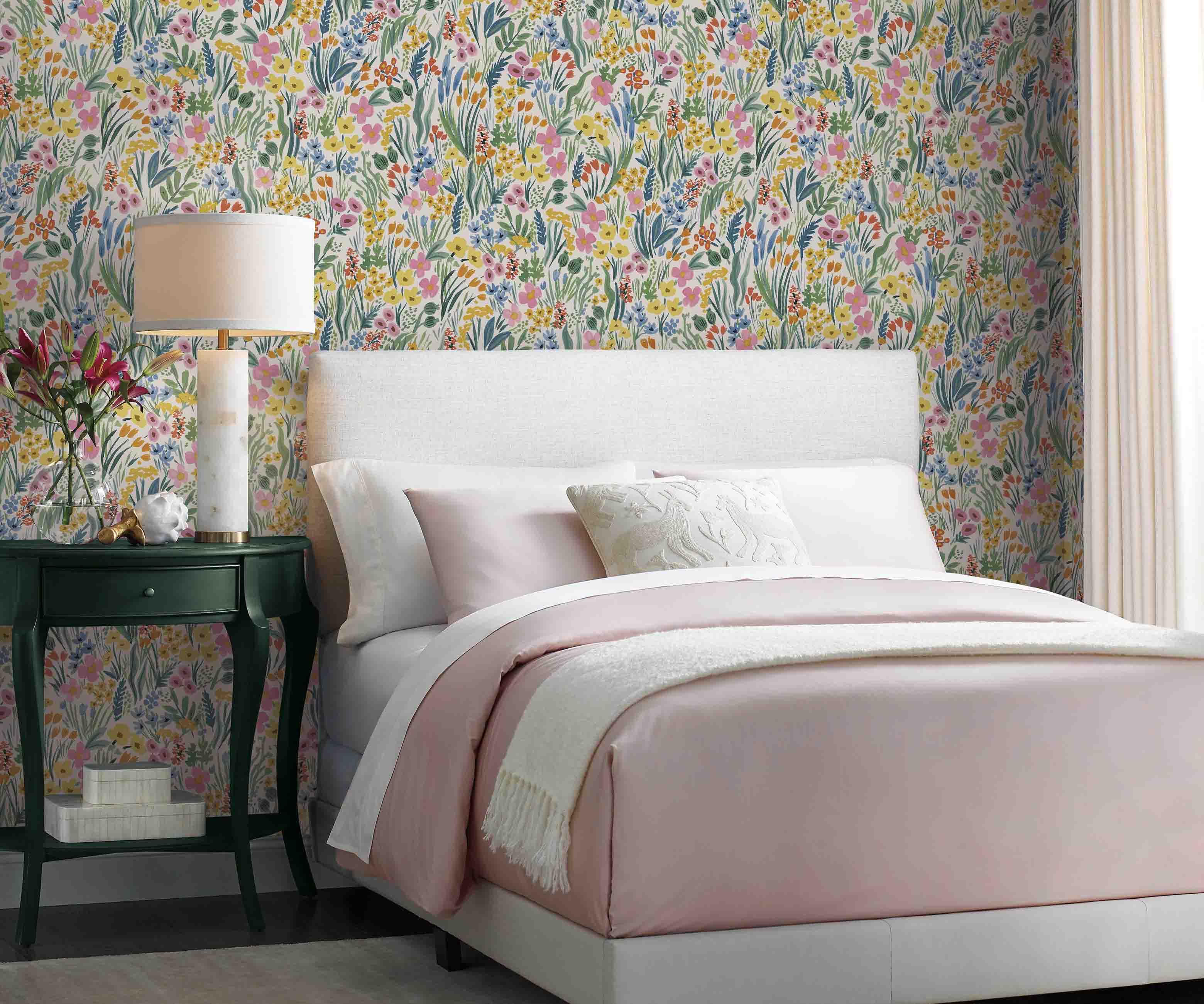 Lea Peel & Stick Wallpaper - White - Image 2