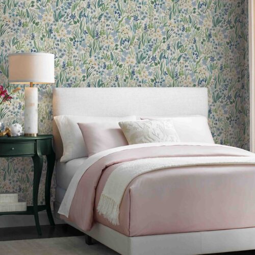 Alternative view of Lea Peel & Stick Wallpaper Sample - Indigo