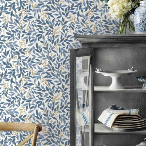 Alternative view of Willowberry Peel & Stick Wallpaper - Blue & White