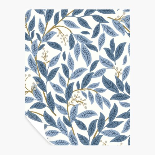 Willowberry Peel & Stick Wallpaper Sample - Blue & White