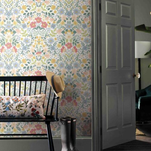 Alternative view of Bramble Garden Peel & Stick Wallpaper Sample - Pastel Multi