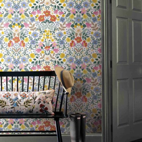 Alternative view of Bramble Garden Peel & Stick Wallpaper - White