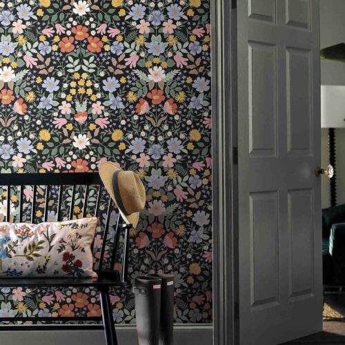 Alternative view of Bramble Garden Peel & Stick Wallpaper - Black