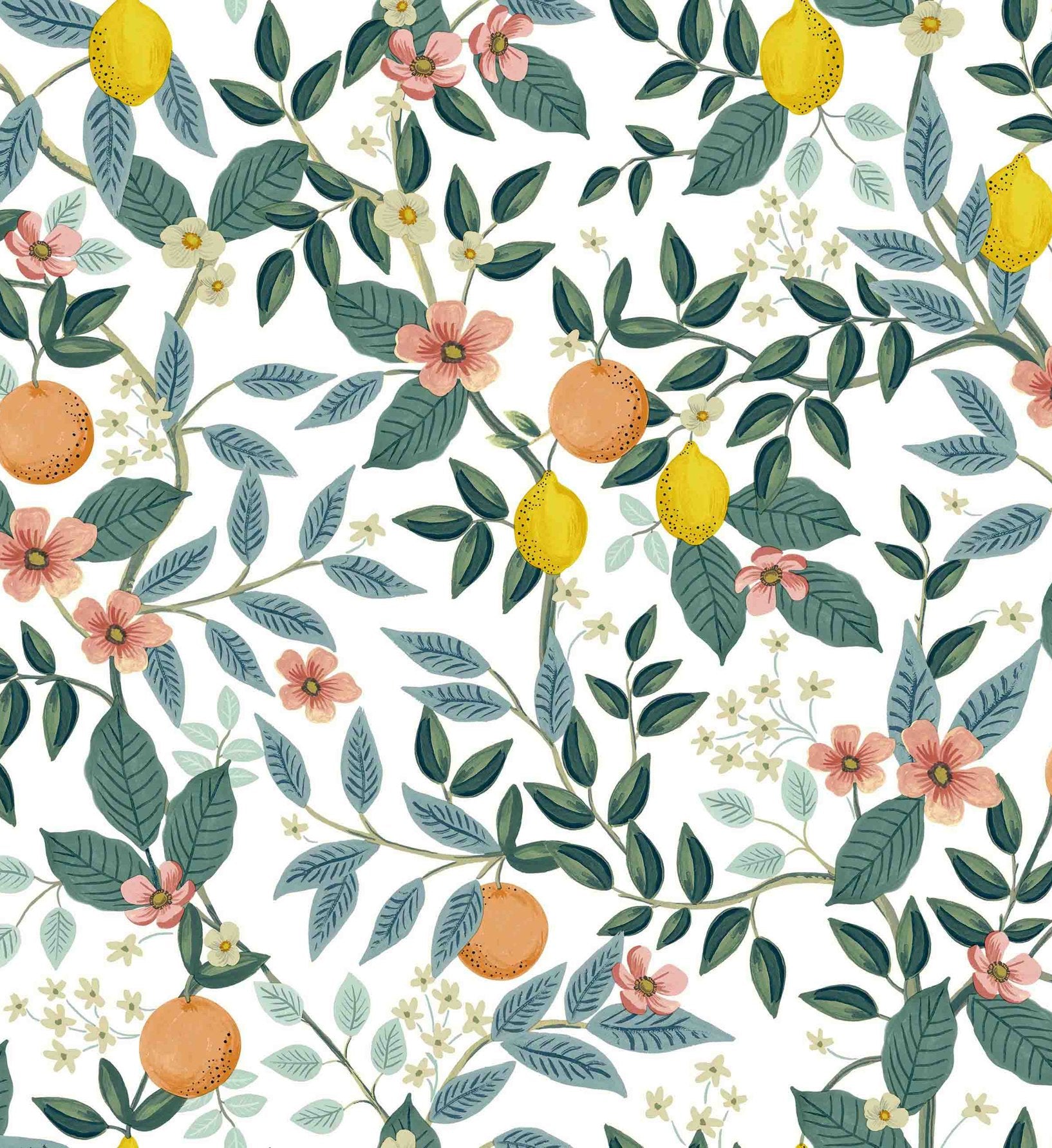 Citrus Grove Peel & Stick Wallpaper - White - Image 3