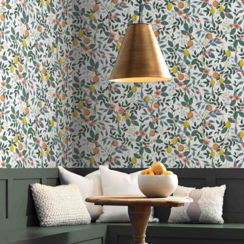 Alternative view of Citrus Grove Peel & Stick Wallpaper - White