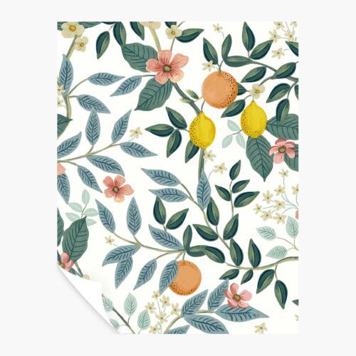 Citrus Grove Peel & Stick Wallpaper Sample - White