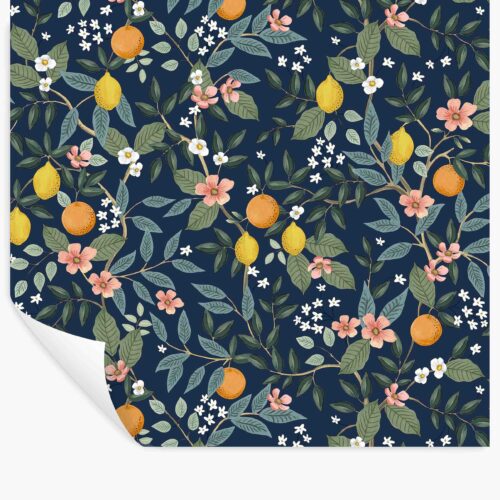 Citrus Grove Peel & Stick Wallpaper - Navy