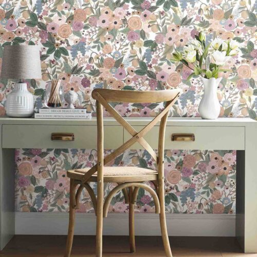 Alternative view of Garden Party Peel & Stick Wallpaper - Blush Multi