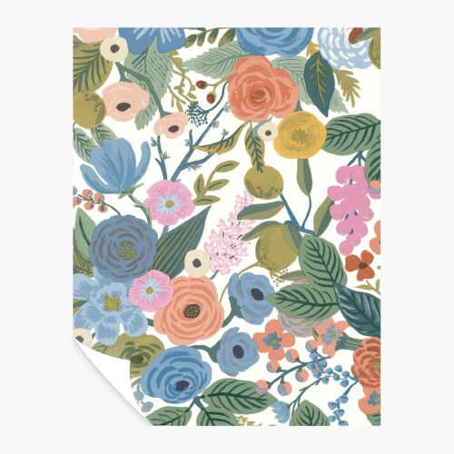 Garden Party Peel & Stick Wallpaper Sample - Cobalt Multi