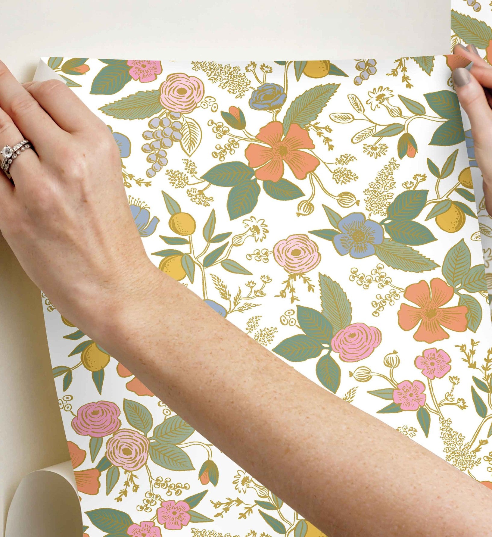 Colette Peel & Stick Wallpaper - Rose Multi - Image 4