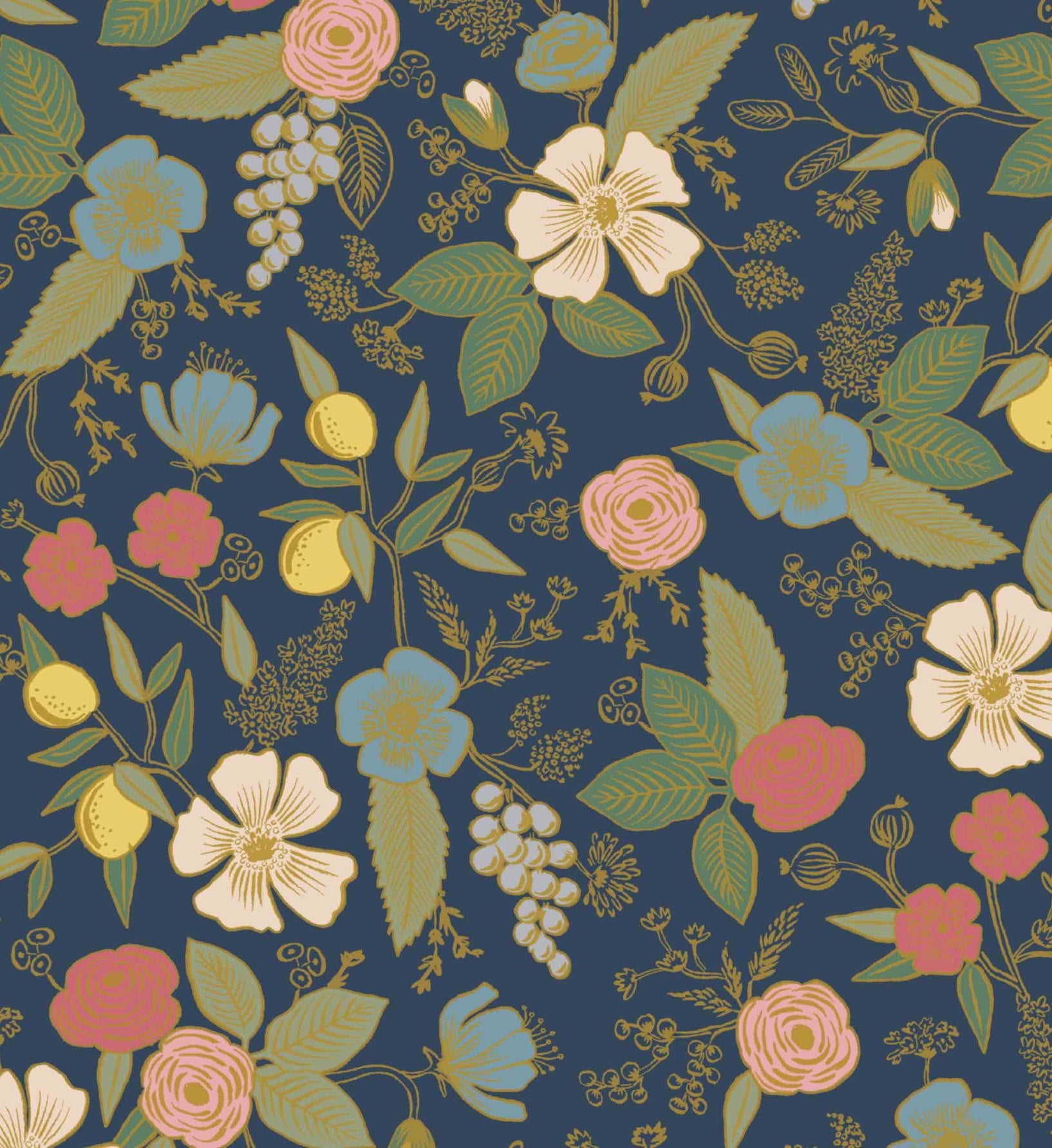 Colette Peel & Stick Wallpaper - Navy - Image 3