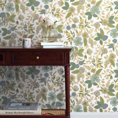 Alternative view of Colette Peel & Stick Wallpaper - Blue Multi