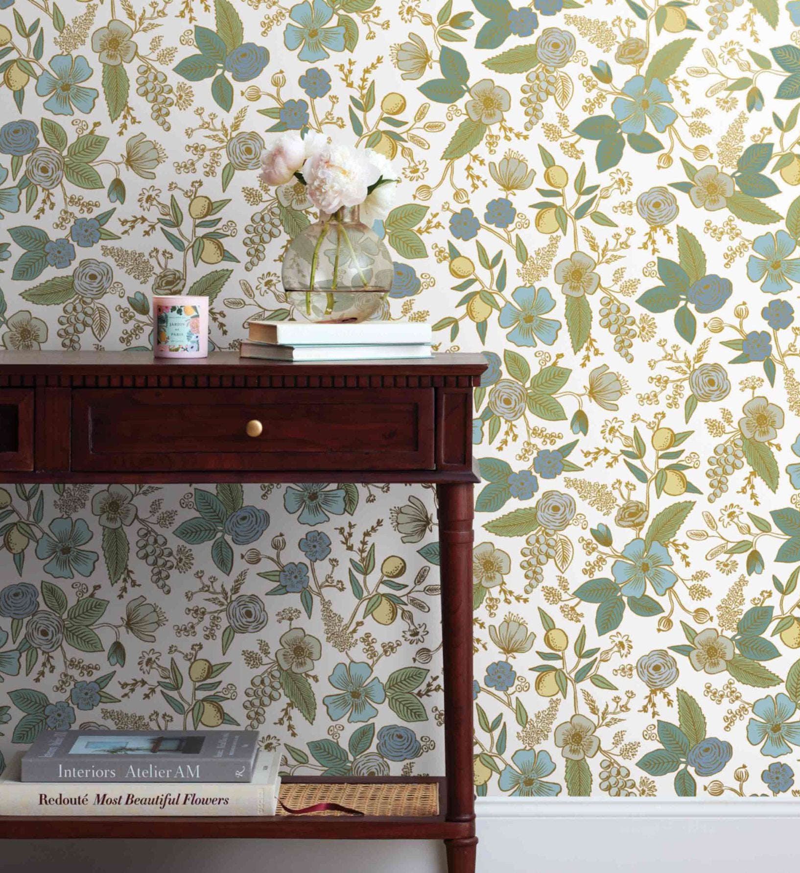 Colette Peel & Stick Wallpaper - Blue Multi - Image 2