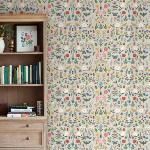 Alternative view of Curio Peel & Stick Wallpaper - Linen
