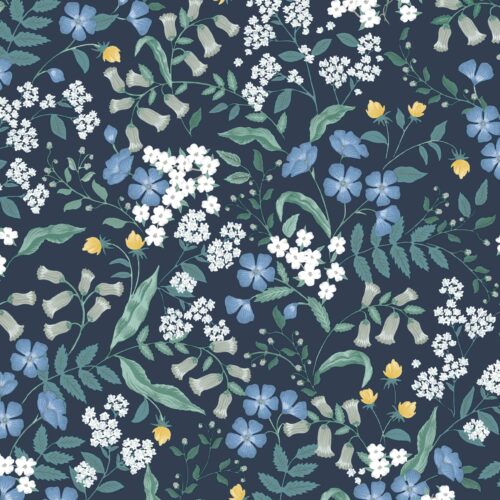 Alternative view of Sweetbrier Peel & Stick Wallpaper - Navy