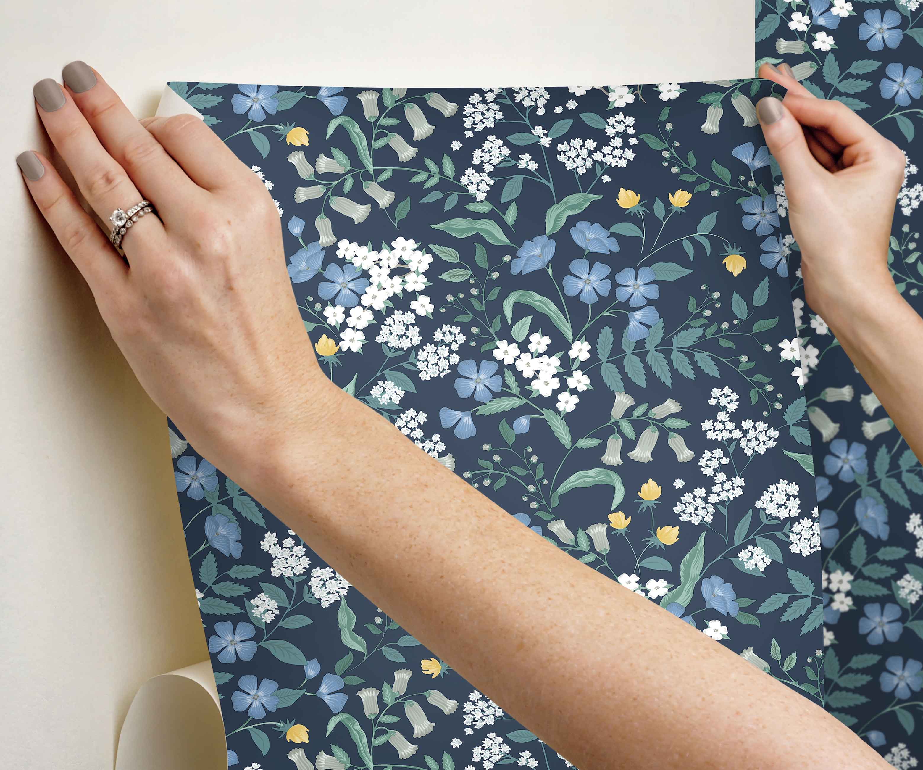 Sweetbrier Peel & Stick Wallpaper - Navy - Image 4
