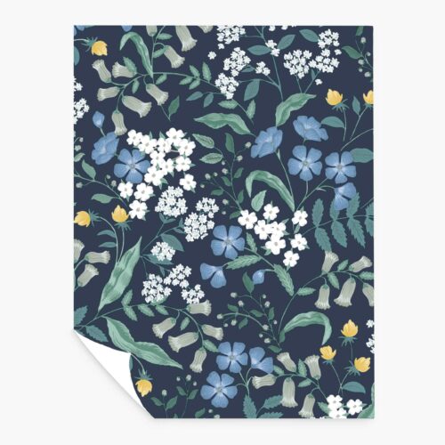 Sweetbrier Peel & Stick Wallpaper Sample - Navy