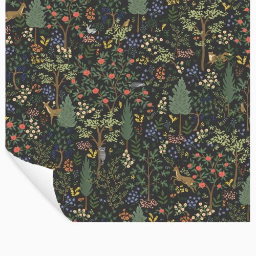 Woodland Peel & Stick Wallpaper - Black