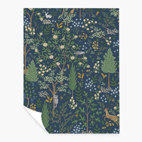 Woodland Peel & Stick Wallpaper Sample - Navy